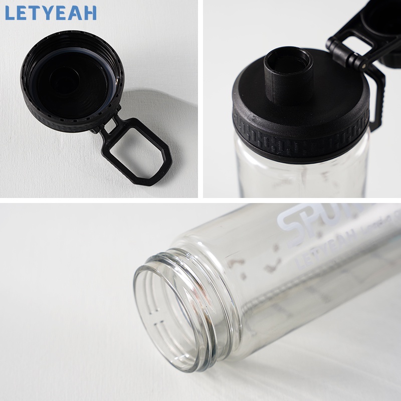 LetYeah 800ml Botol minum olahraga sport portable botol air sedotan outdoor /BPA free