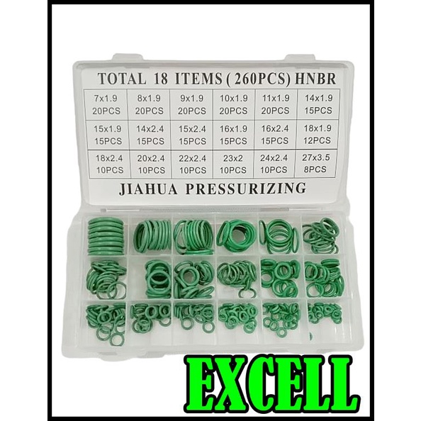 Seal sil oring o-ring karet kit box ac mobil r134 r134a