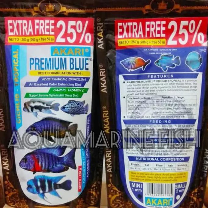 

Akari Premium Blue Cichlid Chiclid - Tropical 250gr makanan ikan pakan