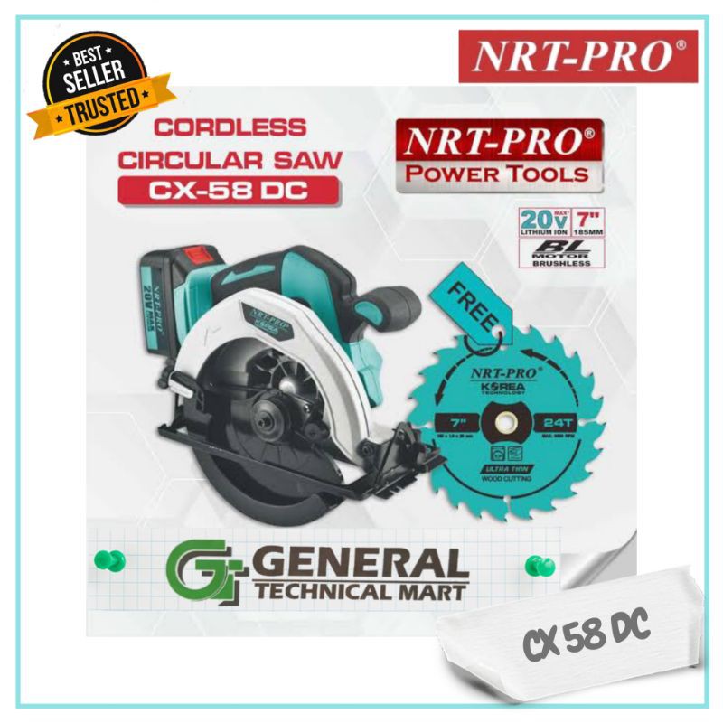 ORIGINAL NRT PRO CX58 Cordless Circular Saw DC