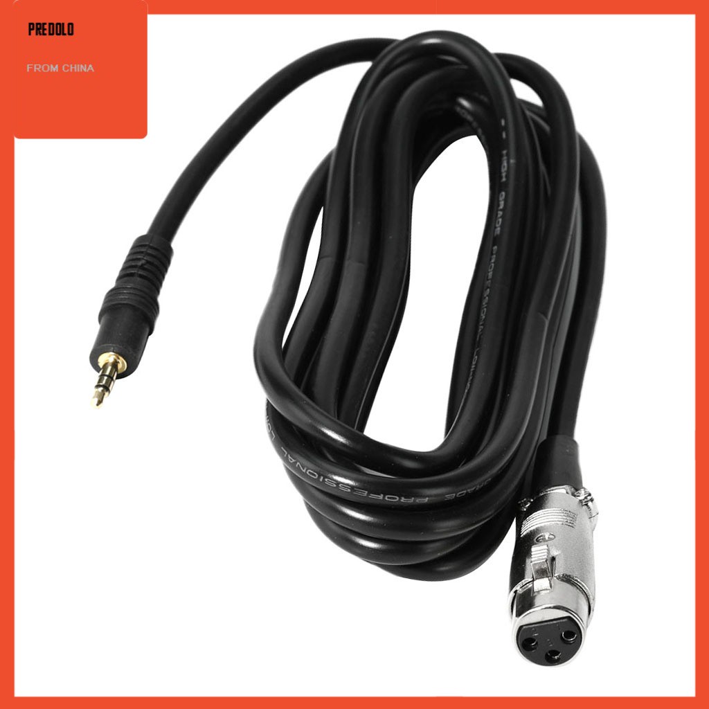 Kabel Mikrofon Xlr Female To 3.5mm (1 / 8 Inch) Trs Male Jack 0.5m