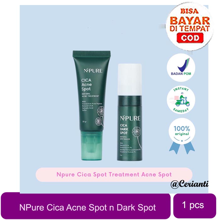 NPURE CICA SPOT TREATMENT ACNE SPOT / DARK SPOT CARE | MERAWAT KULIT BERJERAWAT_Cerianti