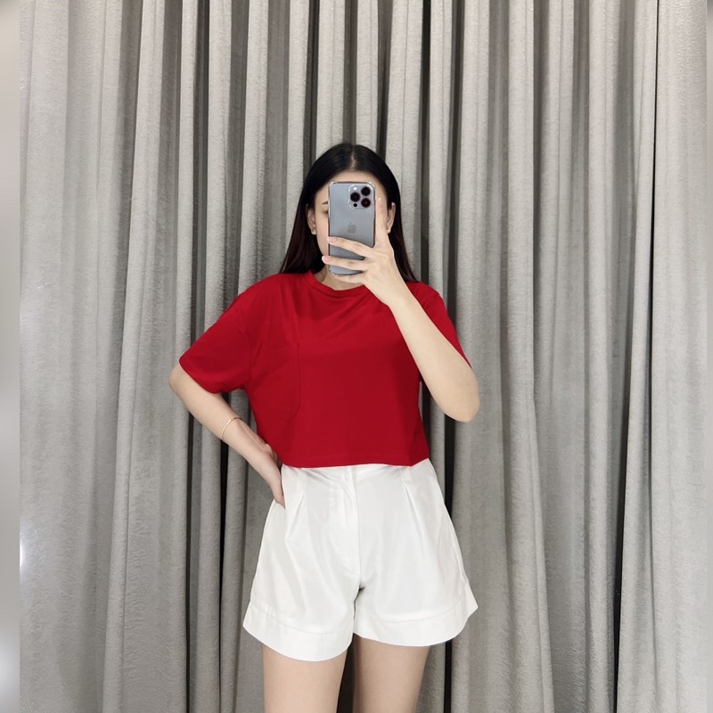 Nora pocket crop | Crop top | Atasan wanita crop