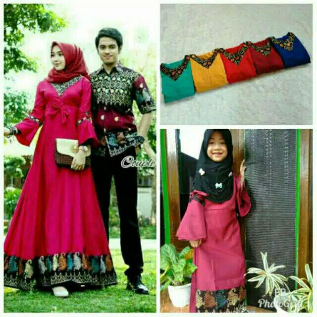 [best Seller...!]] Batik Couple Gamis Baloteli Sarimbit Keluarga Batik Pekalongan Tanah Abang