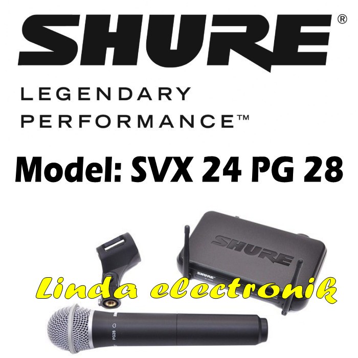 mic shure svx24 pg28 shure svx 24 pg28 single mic original