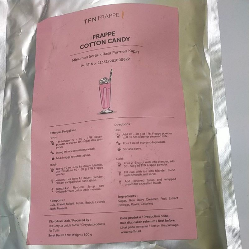 

FRAPPE COTTON CANDY
