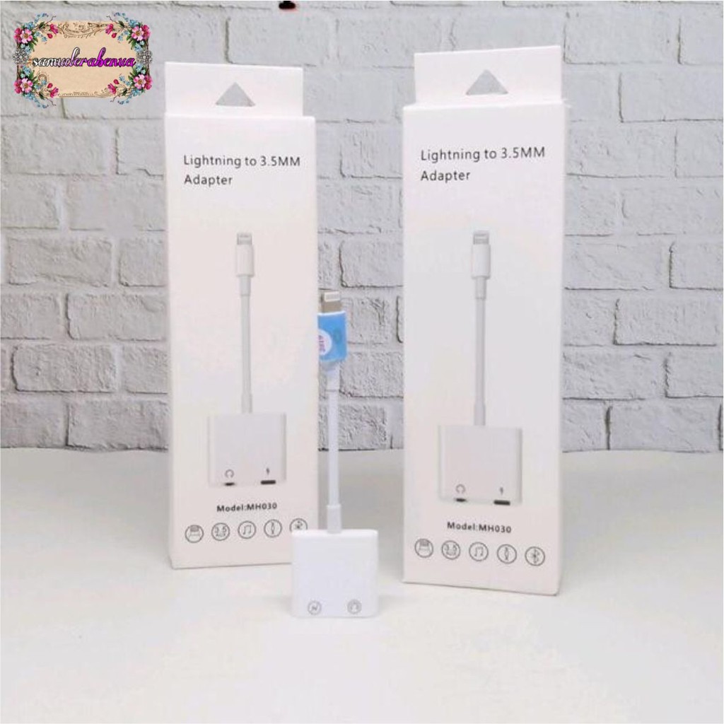 bm039 mh030 dual conector converter spilter ligthing to jack audio 3.5mm adapter 2in1 SB967