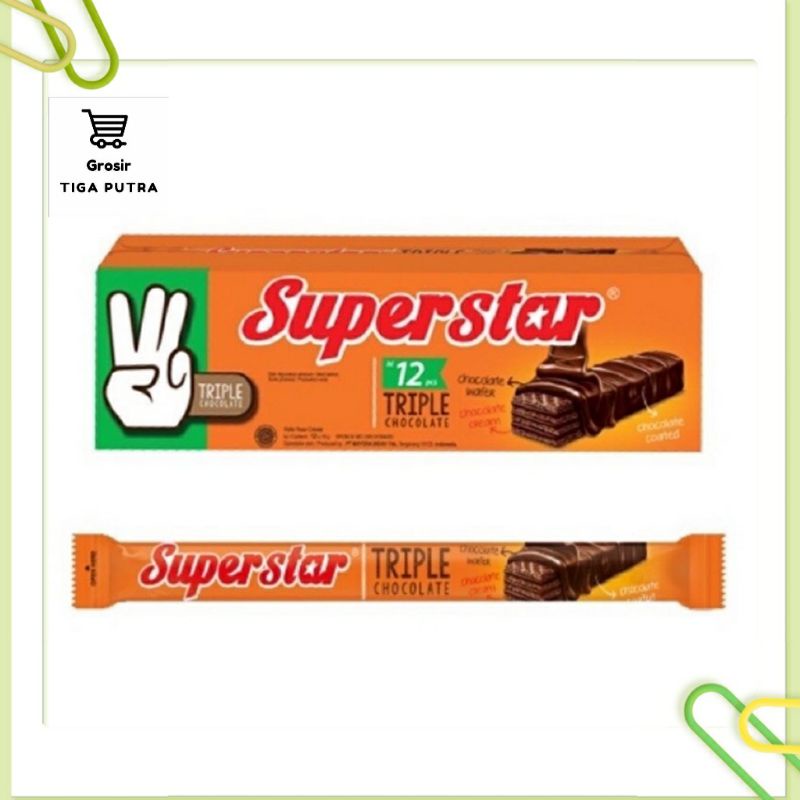 

Superstar Wafer Triple Chocolate Box 12×18gr