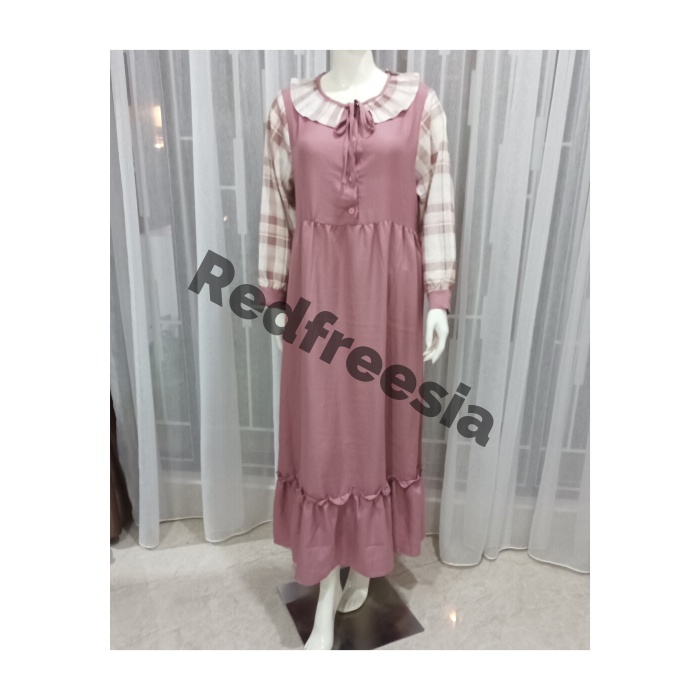 Gamis Kombinasi Kotak