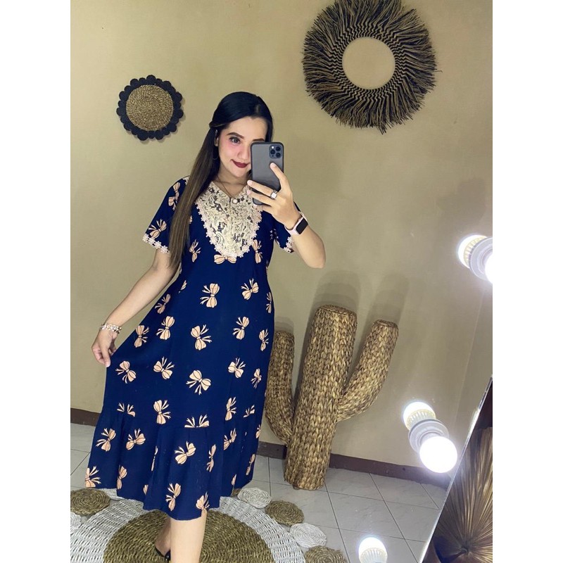 DASTER ARAB RENDA || PITA BORKAT VEE || MODEL RESLETING DEPAN BUSUI & BUMIL LD 110-Ecer navy
