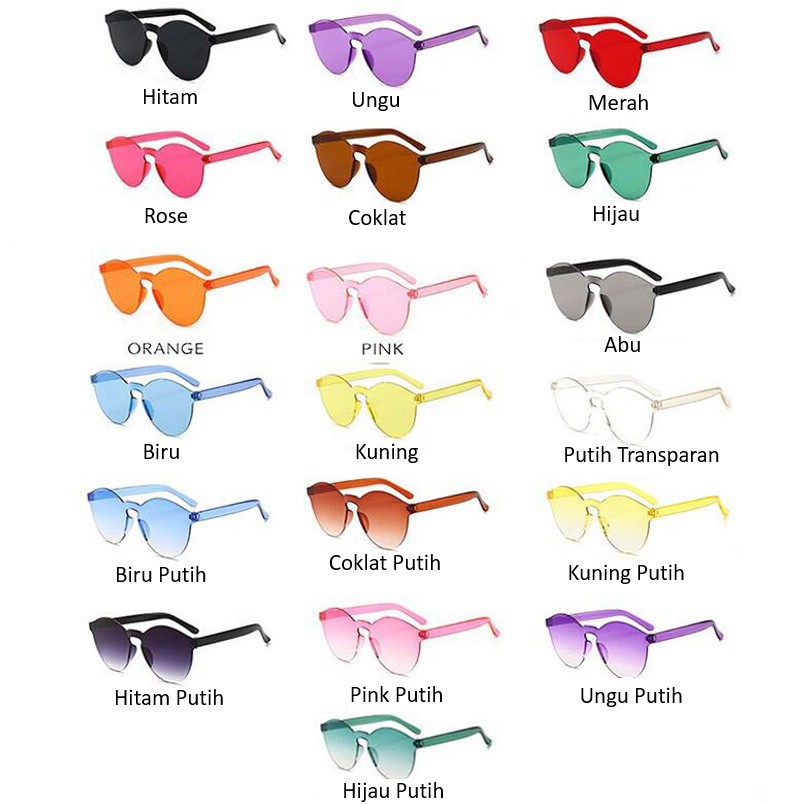 COD - F297 Kaca Mata Dewasa / Kacamata Fashion Wanita Kombinasi Warna / Eyeglasess-3