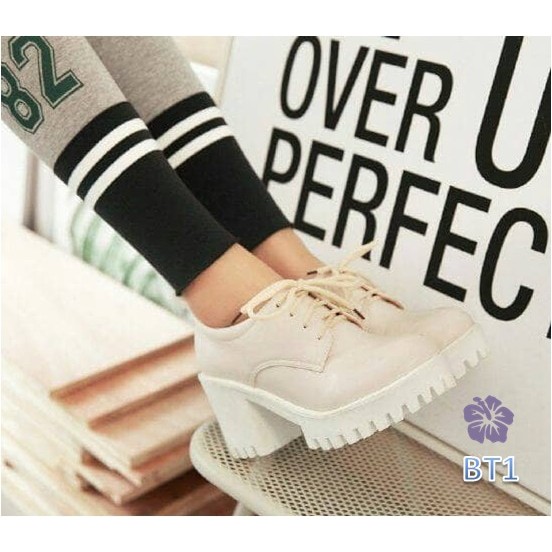 High Heels Boots Wanita Tali hak 9cm  Alesto Cream. Pink. Hitam  BS