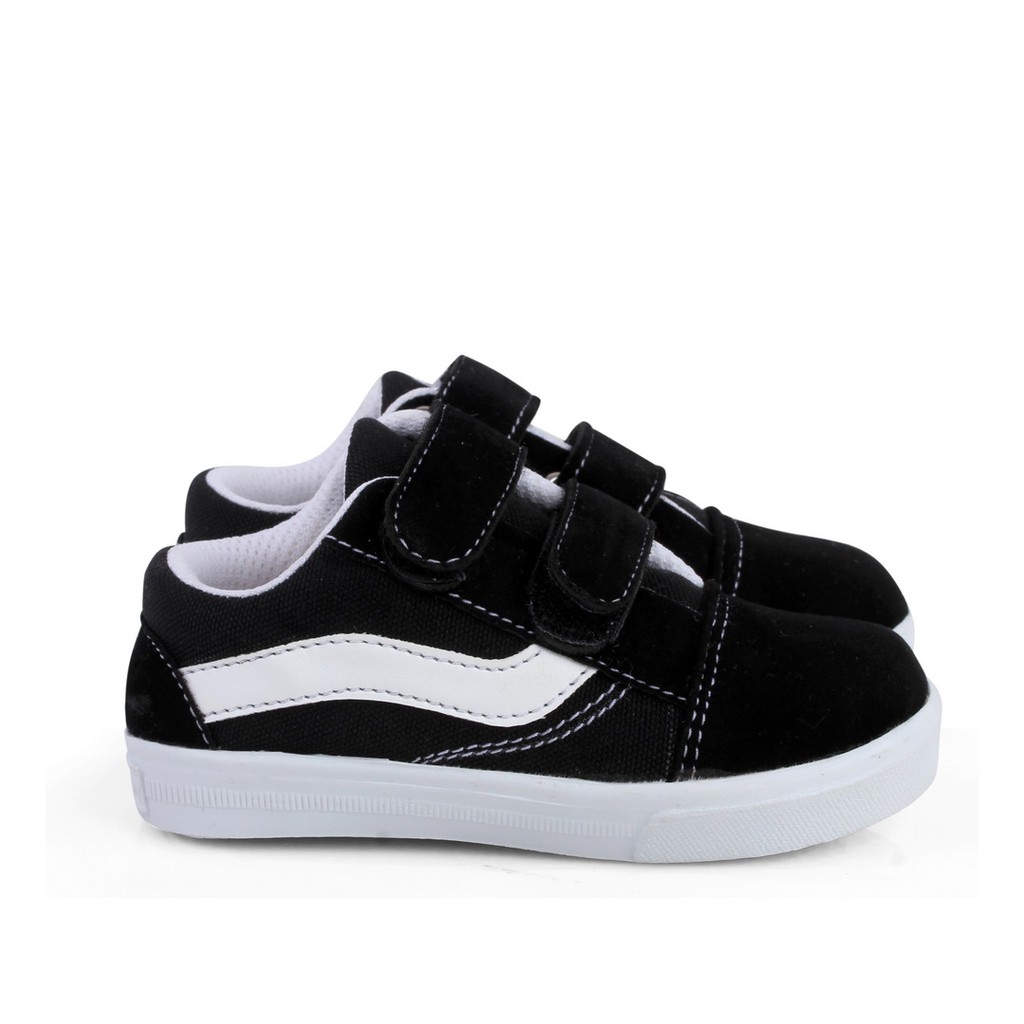 sepatu anak unisex cewek cowok usia 1 2 tahun T01 HITAM POLOS