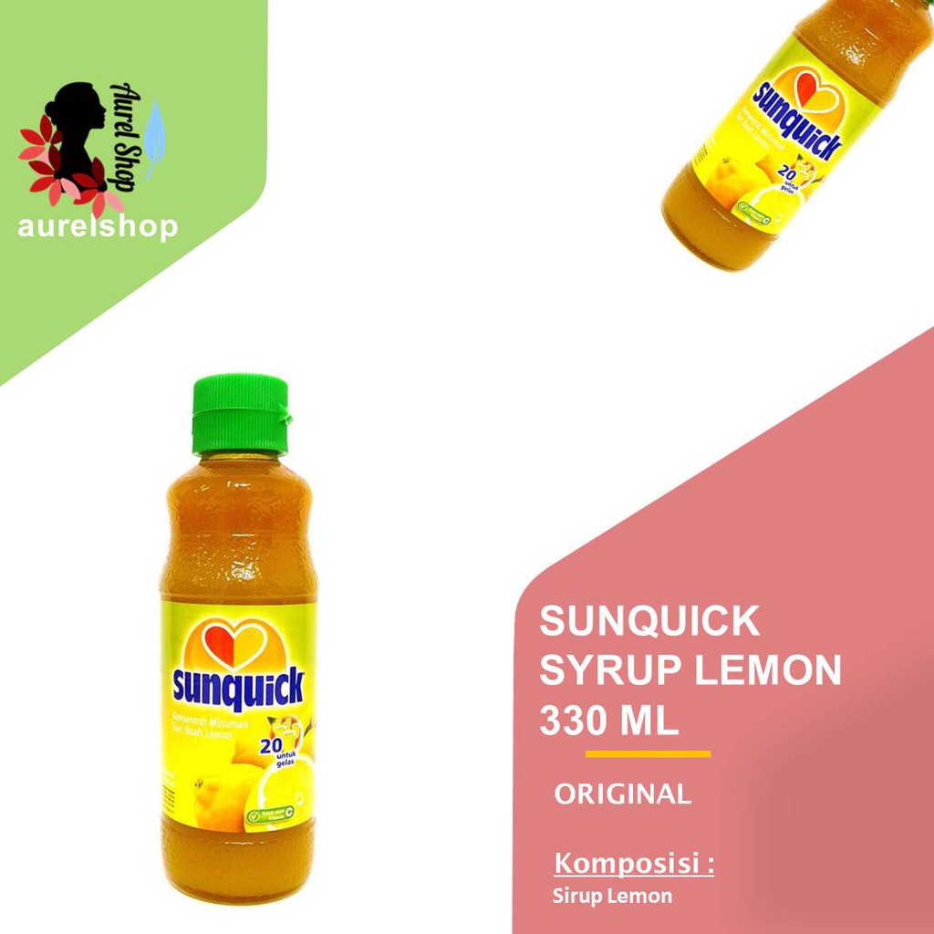 

SUNQUICK Sirup Syrup Lemon kemasan Botol 330 ml