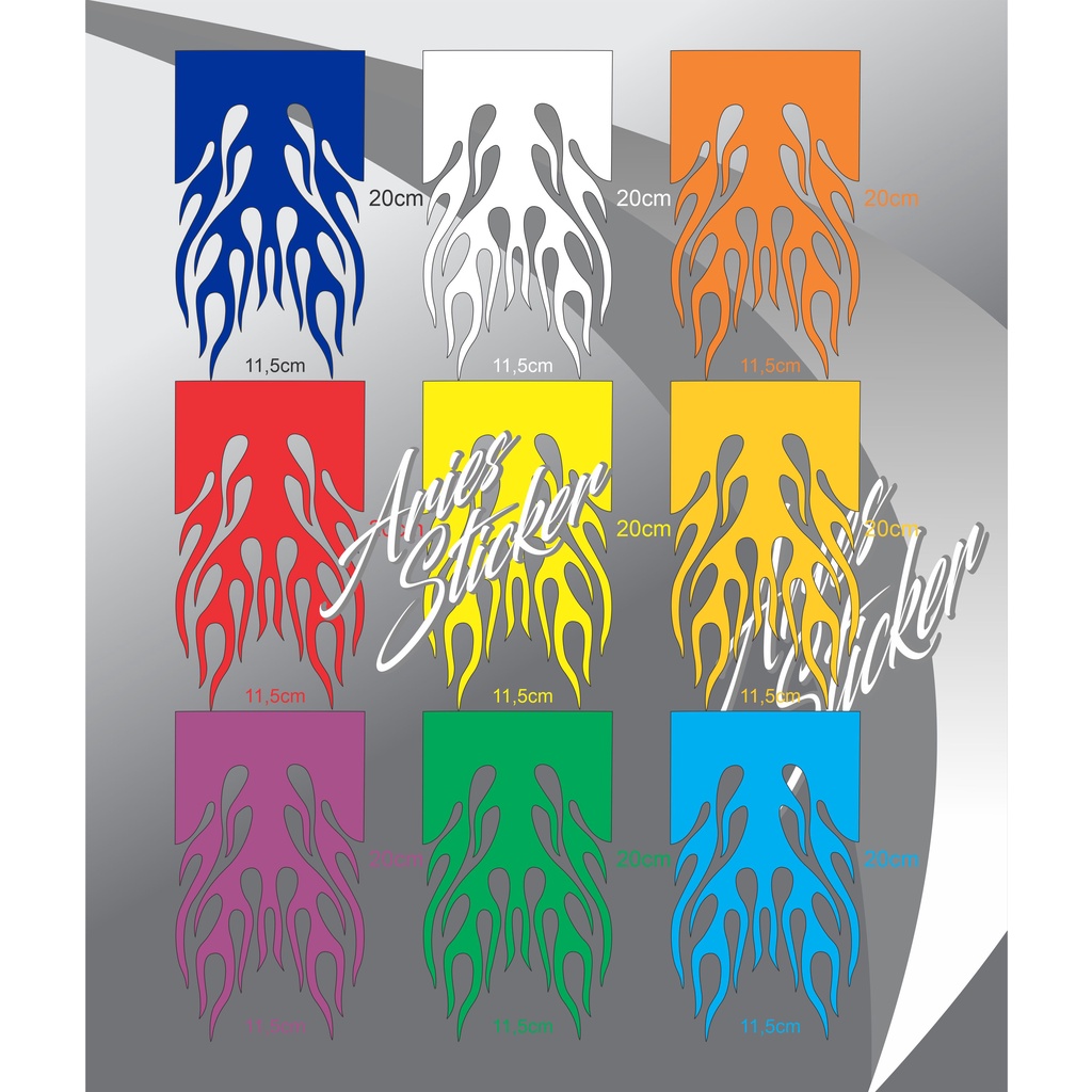 stiker cutting tribal api slebor depan spakbor universal