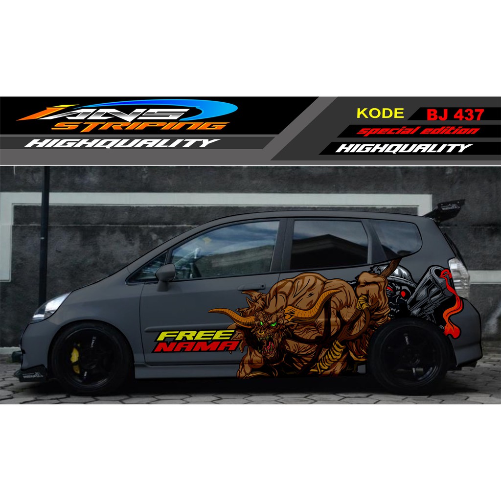 VARIASI STICKER MOBIL HONDA JAZZ, BRIO, AGYA / DECAL STICKER MOBIL JAZZ / STIKER MOBIL SAMPING