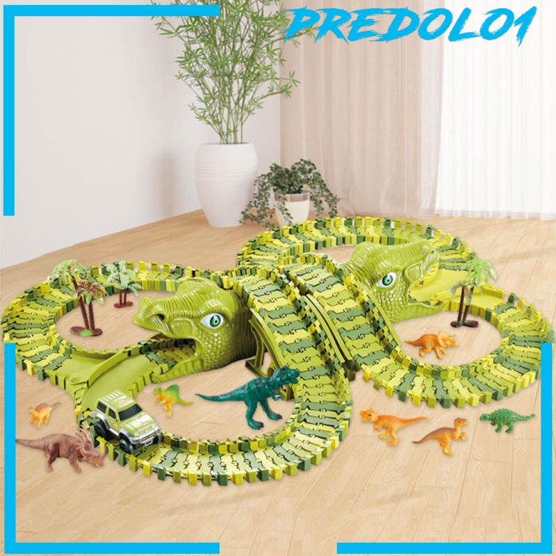 [PREDOLO1] Dinosaur Racing Track Toys Dinosaur Toys Kids Gift for Christmas Kids Boys