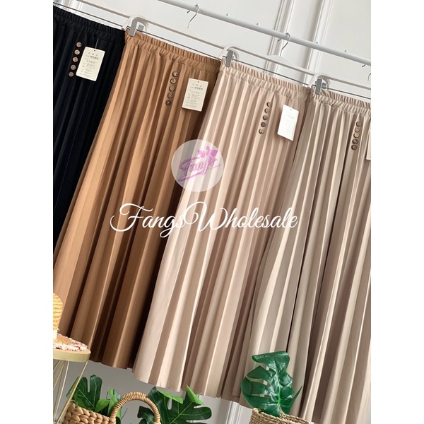 FW R535 Rok Plisket Panjang Import Premium | Rok Plisket Import Premium