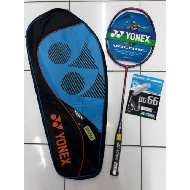 RAKET BADMINTON YONEX VOLTRIC 1 LCW - BONUS : SENAR BG 66 + COVER YONEX SUNR 184TB - ORIGINAL