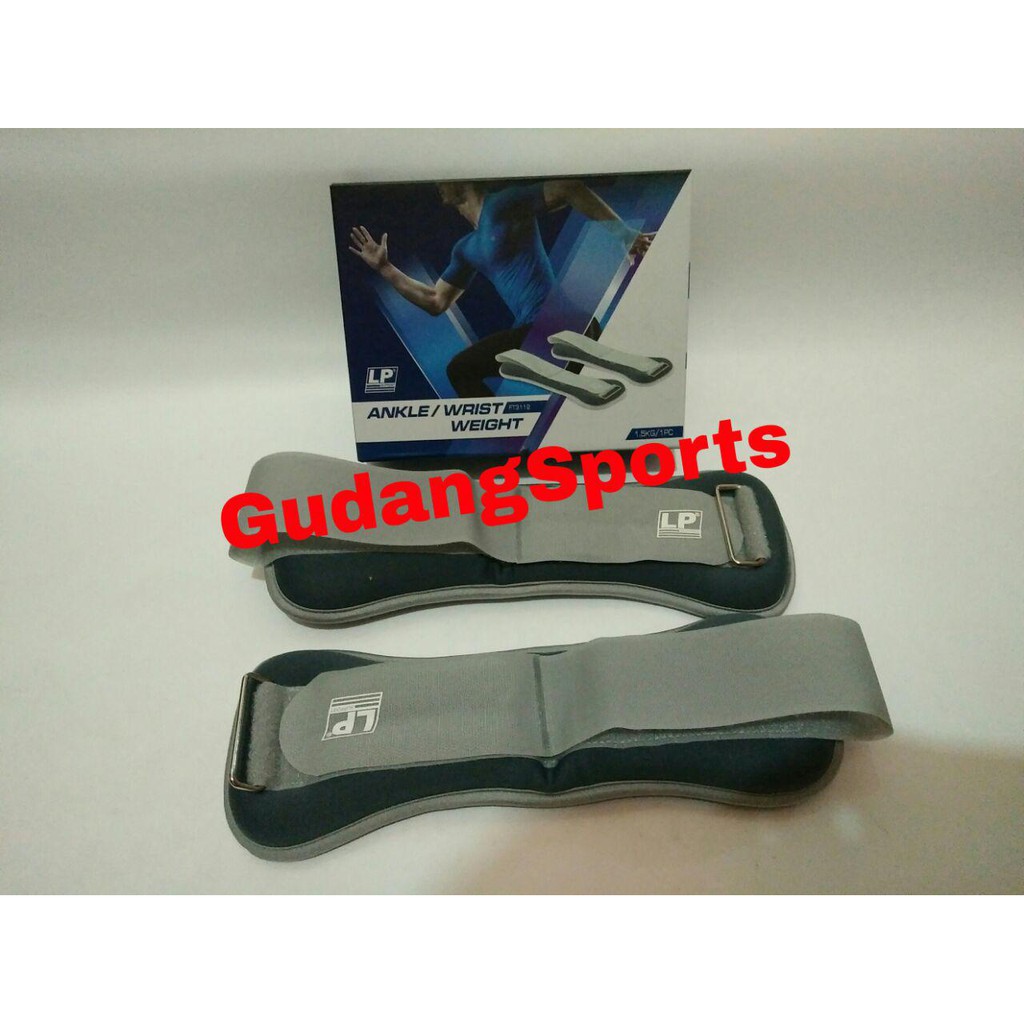 FOOT BAND/PEMBERAT KAKI/TANGAN LP SUPPORT ANKLE/WRIST WEIGHT 3KG/PAIR GREY