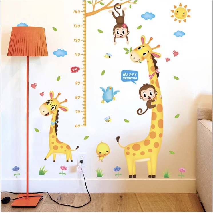 STIKER DINDING UKUR TINGGI BADAN WALL STICKER KIDDYSTORE