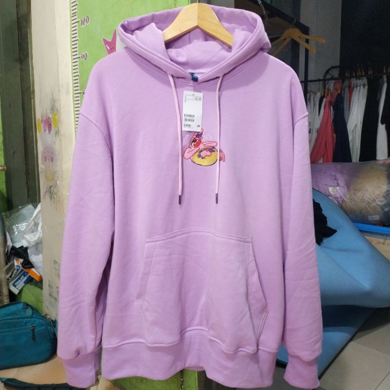 Hoodie Patrick Bordir Lilac Purple Sweater Wanita Cewek Pria Free Paper Bag