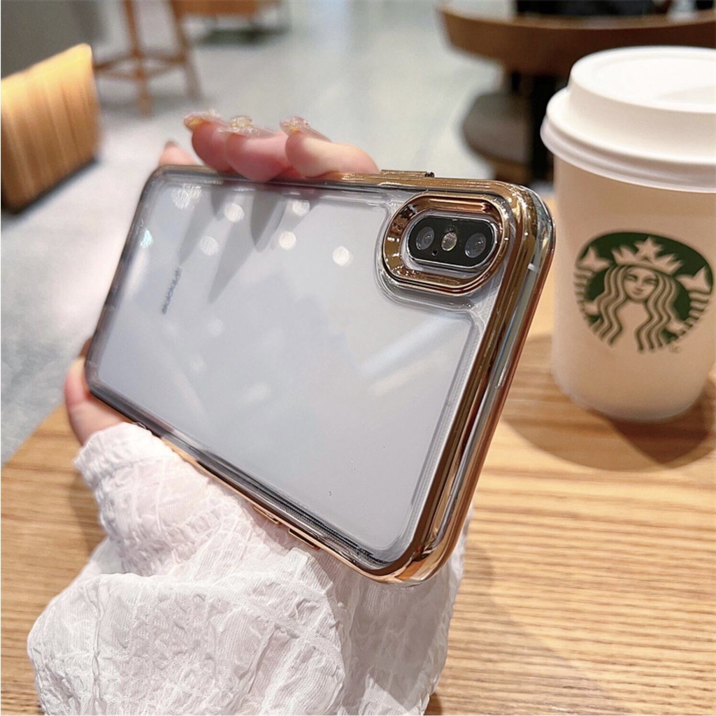 Hard Case Akrilik Transparan Shockproof Anti Jatuh Cover iPhone X XS MAX XR 8 7 Plus