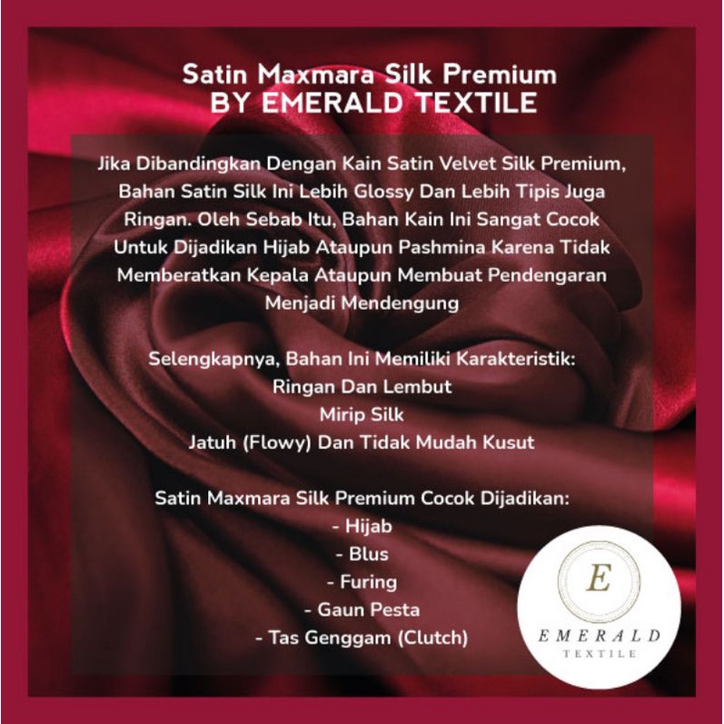 Paket Lengkap Kain Bridesmaid / Kain Satin + Kain Brokat By Emerald Textile - Bunga