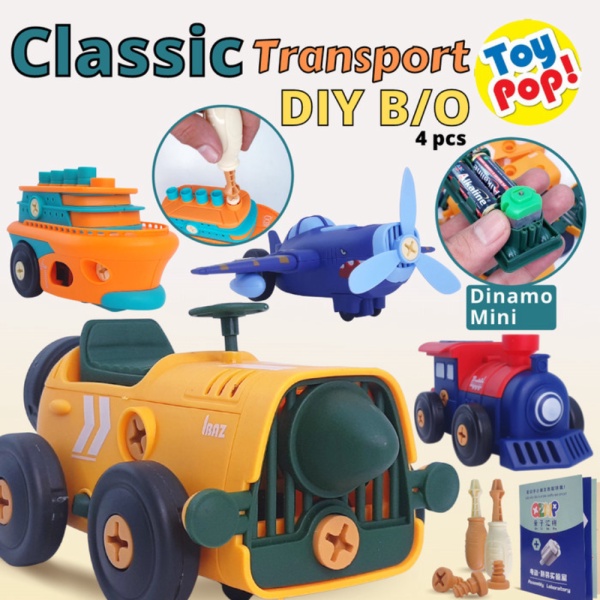 

Mainan Edukasi Anak DIY Classic Transport B/O Transportasi Klasik Murah