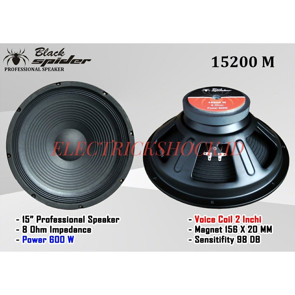 SPEAKER KOMPONEN BLACKSPIDER 15200M / BLACK SPIDER 15200 M ORIGINAL