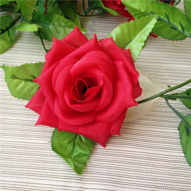 COD BUNGA MAWAR GANTUNG  BUNGA MAWAR  PLASTIK BUNGA ARTIFISIAL BUNGA GANTUNG  BUNGA HIASAN BT9011-MERAH