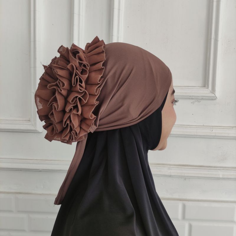 Inner Jilbab / Inner Cemol / Cemol Rambut / Inner Turki / Ciput Cepol / Cepol Hijab Mawar