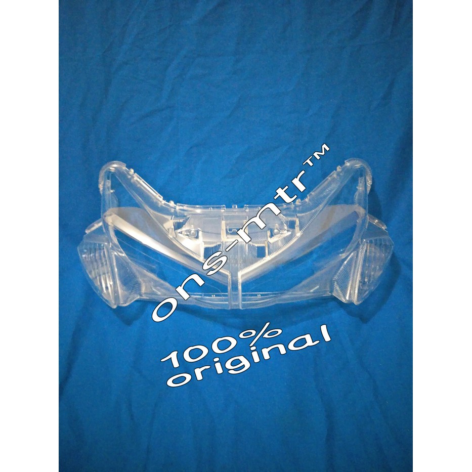 Kaca mika lampu depan aerox 155 bluecore original stanley