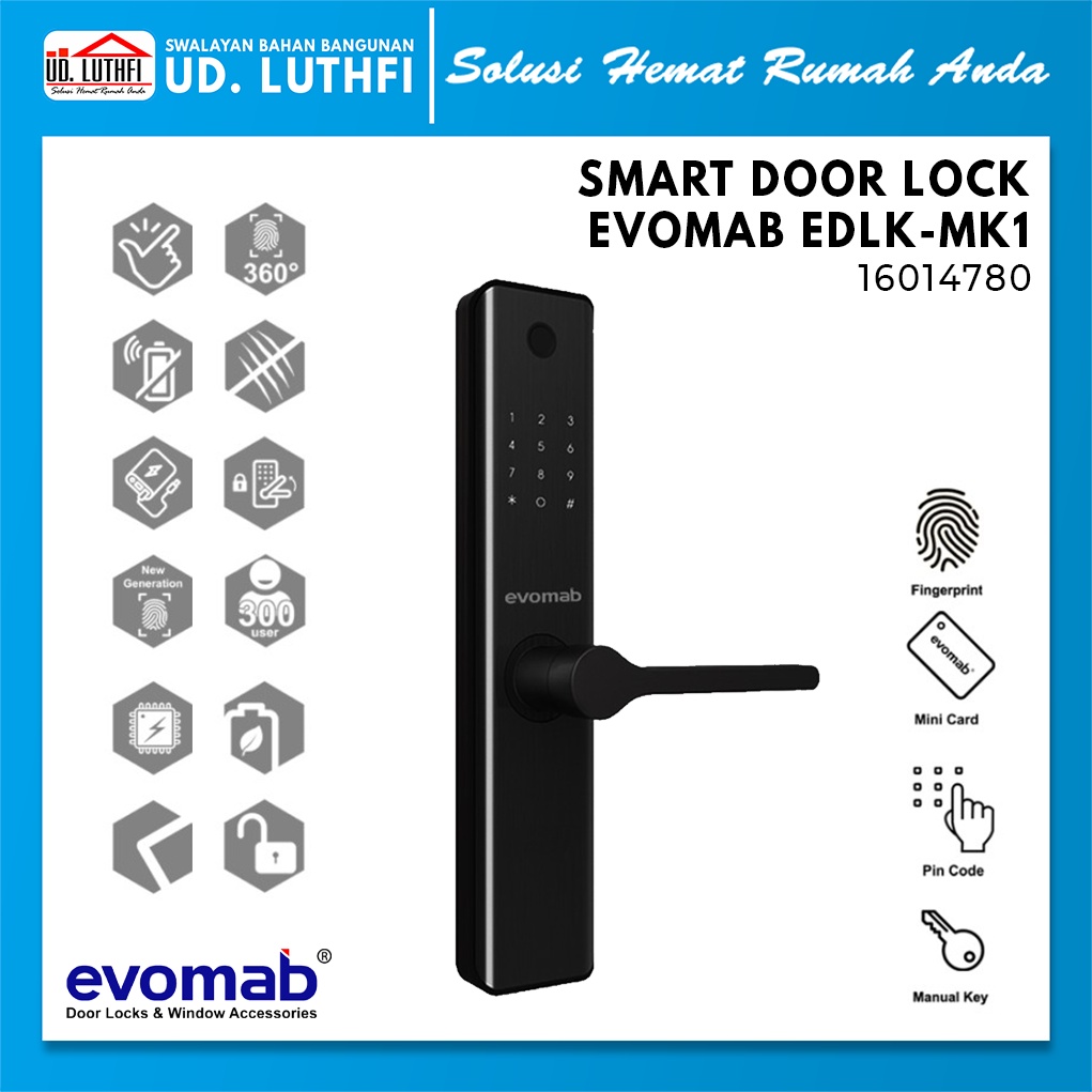 Smart Door Lock / Digital Door Lock Evomab EDLK-MK1 Fingerprint Door Lock