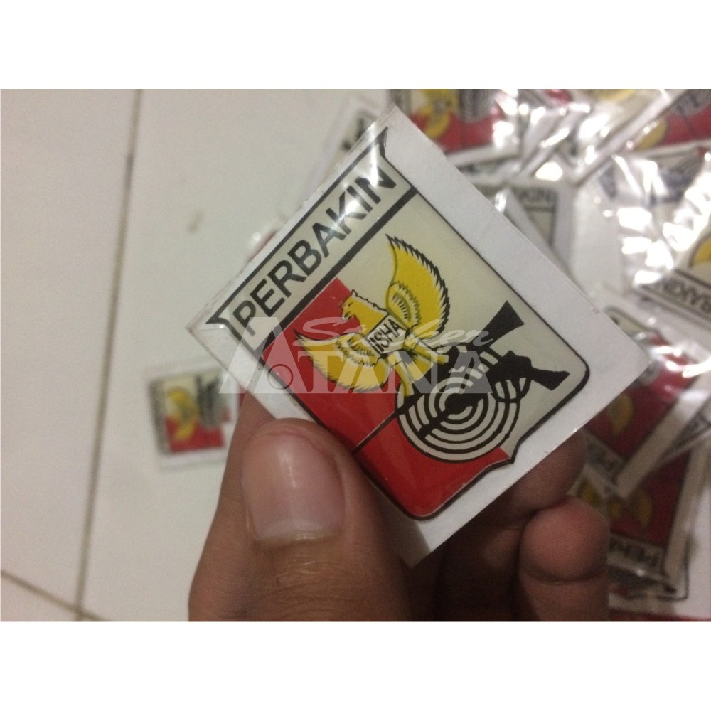 Stiker Timbul Cutting Embos 3D Perbakin Persatuan Tembak Indonesia 4,5 x 3 cm