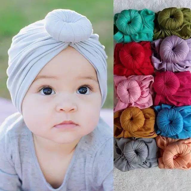 SD - TURBAN ANAK DONAT USIA 0-3 TH HIJAB INSTAN ALL SIZE BAHAN JERSEY PREMIUM