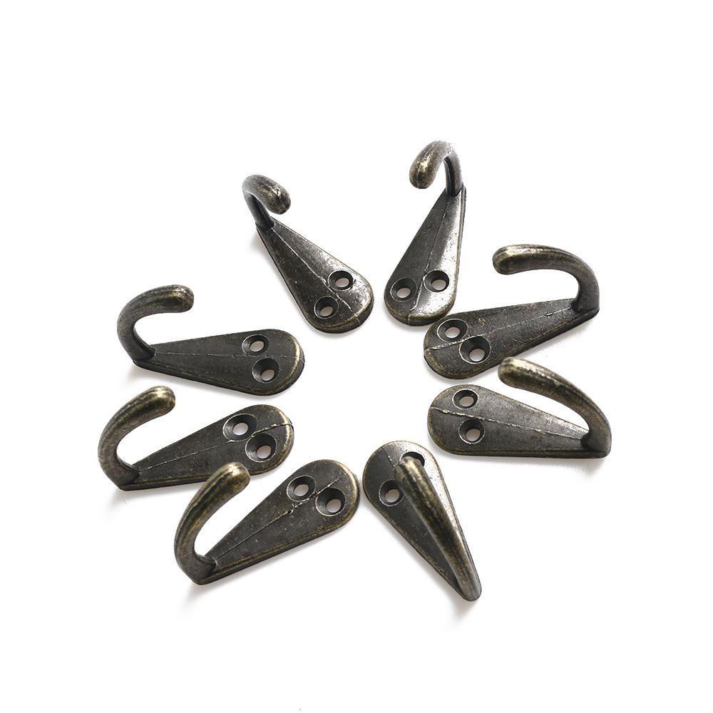 Top 10pcs Zinc Wall Hooks Fashion Rak Penyimpanan Pintu Multifungsi