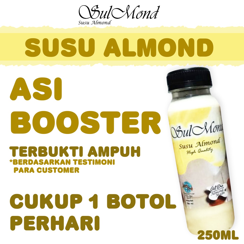 

Susu Almond | ASI Booster | Pelancar ASI | Almond milk | SulMond Madu 250ml