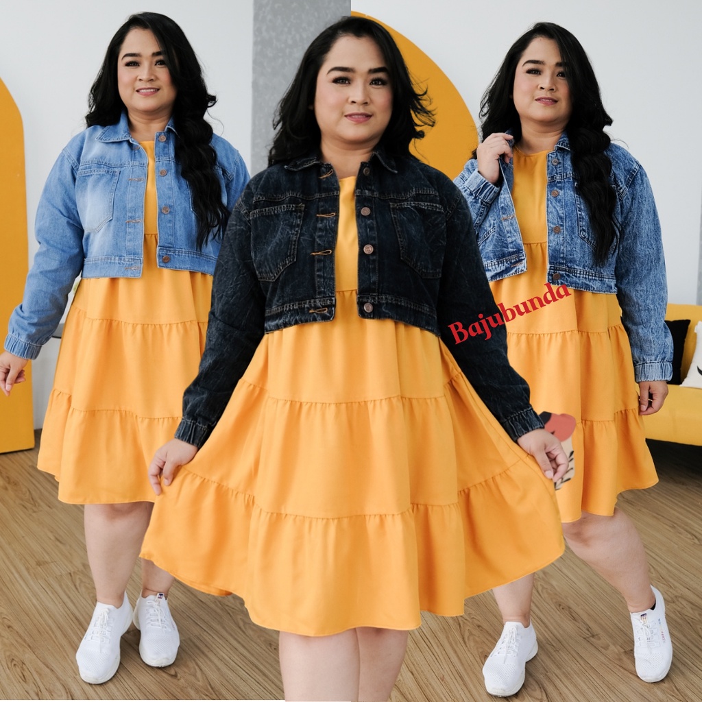 LD 120 Jaket Denim Jumbo Jaket Jeans Big Size MINNA