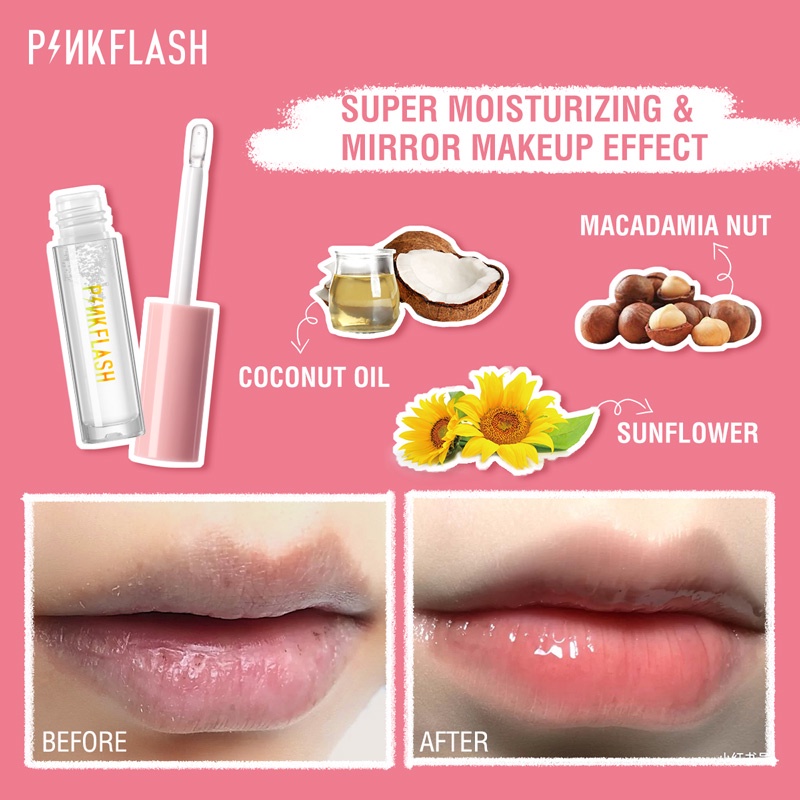 PINKFLASH S Series OhMyPinkflash OhMyGloss Lipstick Moisturising Plumpmax High Shimmer Lip Gloss