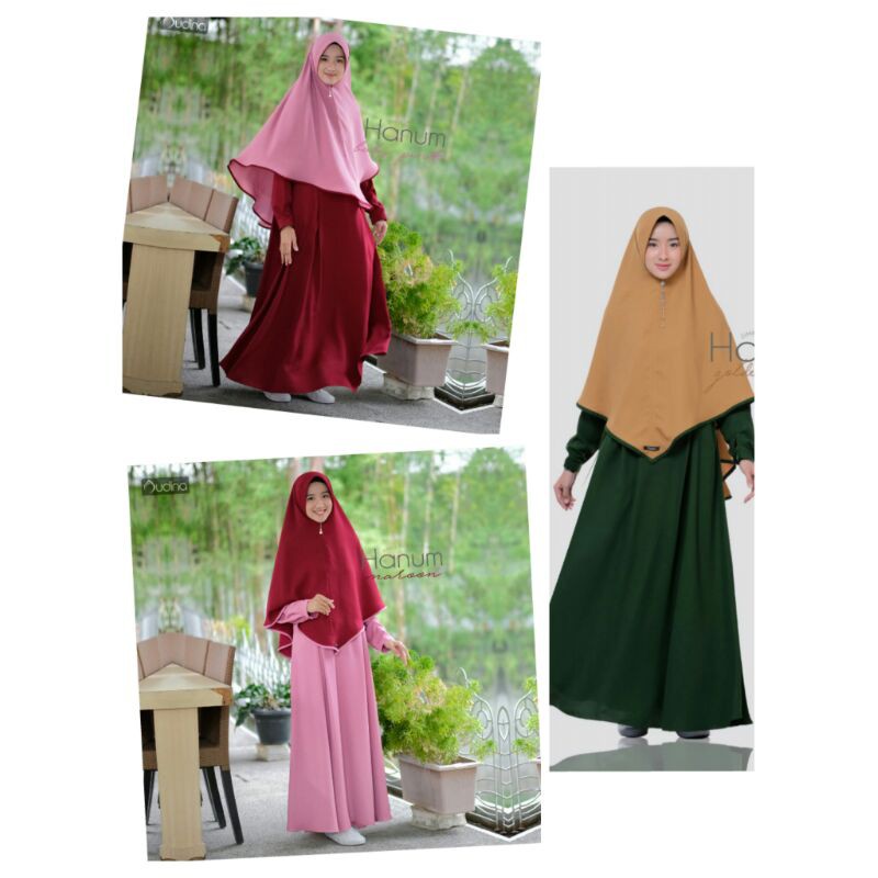 Gamis set polos hanum audina ORI