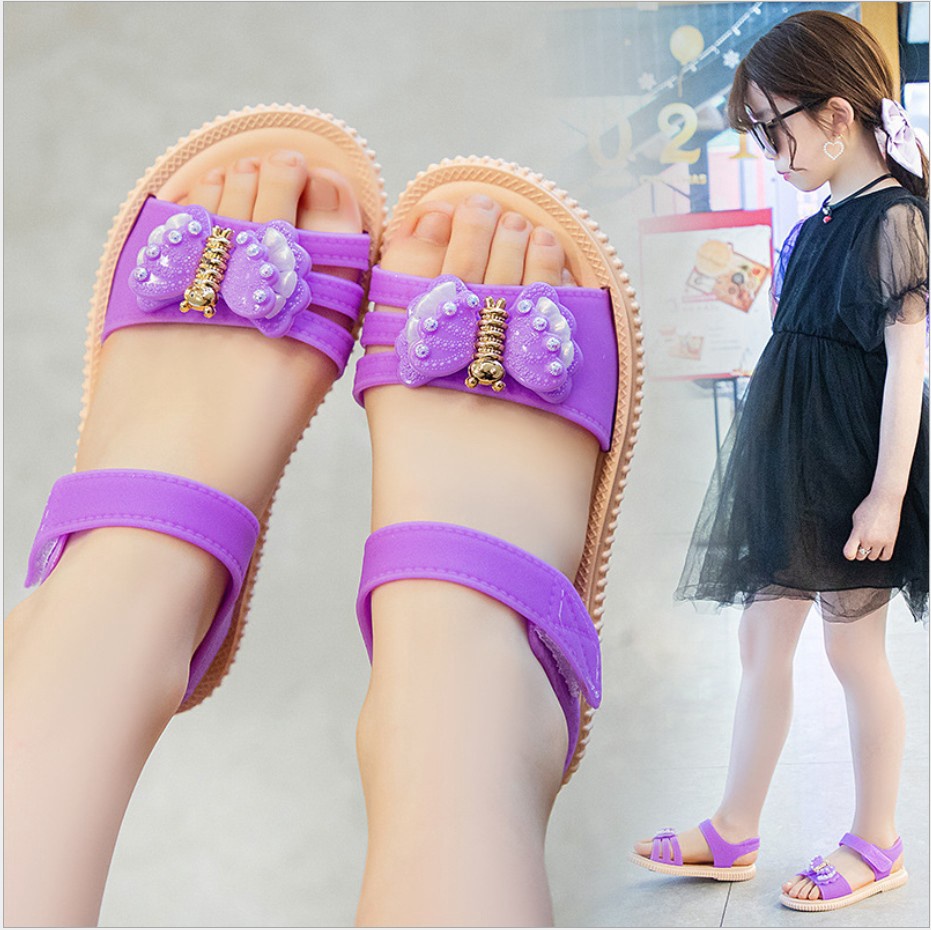 GLORYKIDZ Sendal anak perempuan Karet Jelly Sepatu Sandal Tali anak cewek Size 2-10 Tahun SH2182