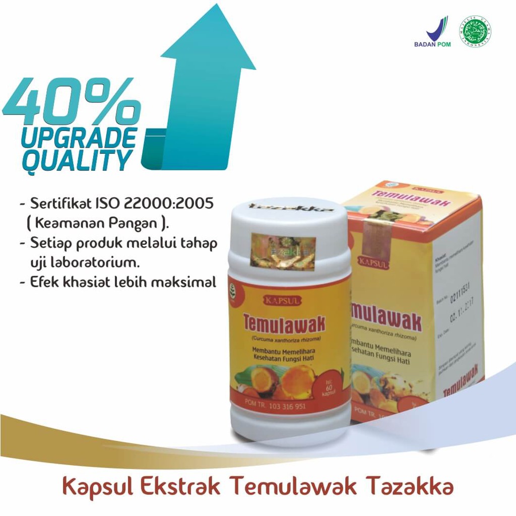 ORIGINAL - 𝐄𝐊𝐒𝐓𝐑𝐀𝐊 𝐓𝐄𝐌𝐔𝐋𝐀𝐖𝐀𝐊 Kapsul - Curcuma xanthorrhiza  Atasi Masalah Pencernaan Obat Antiradang