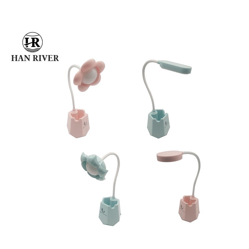

HAN RIVER QY-A28 lampu meja LED pelindung mata 2.96W saklar sentuh/tiga gigi peredupan pengisian
