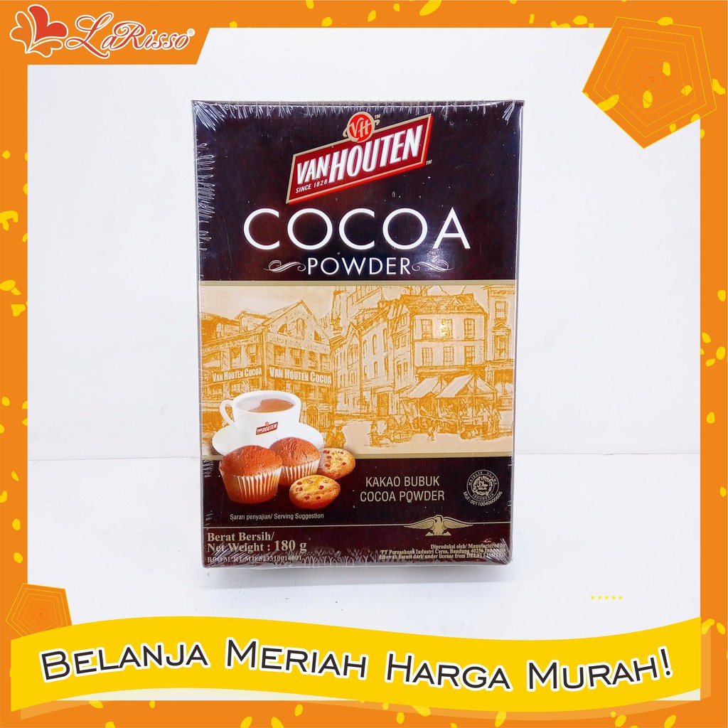 

VAN HOUTEN COCOA POWDER 180GR PURE KAKAO BUBUK
