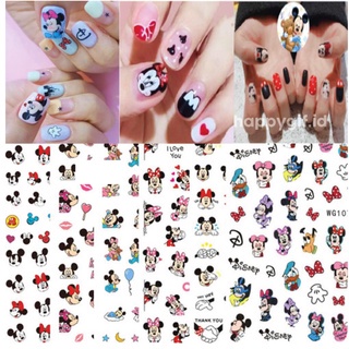 Stiker Kuku Mickey Minnie Stitch Winnie Donald Ultra Thin Nail Tipis Sticker Durable KU032