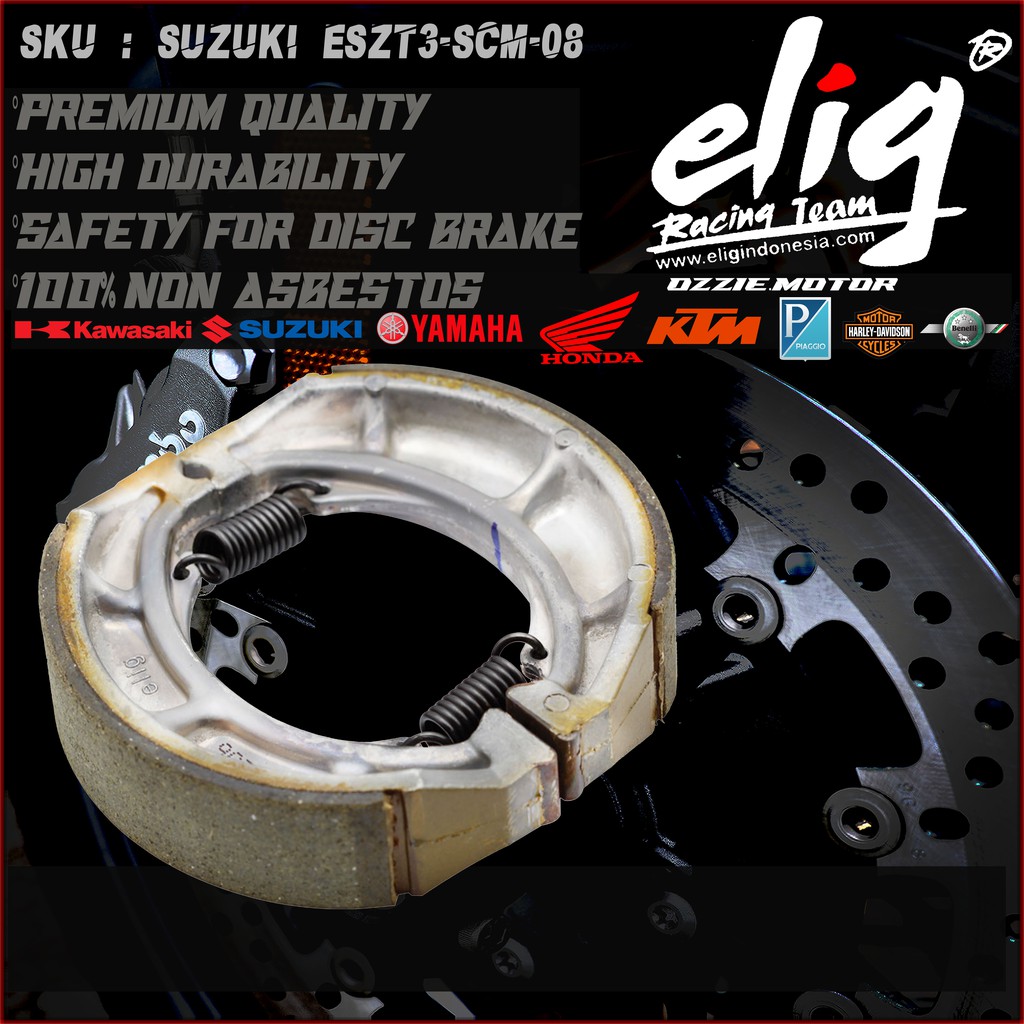 Kampas Rem Tromol ELIG SCM-S08 SUZUKI: SKYDRIVE, SKYWAVE, SPIN, HAYATE