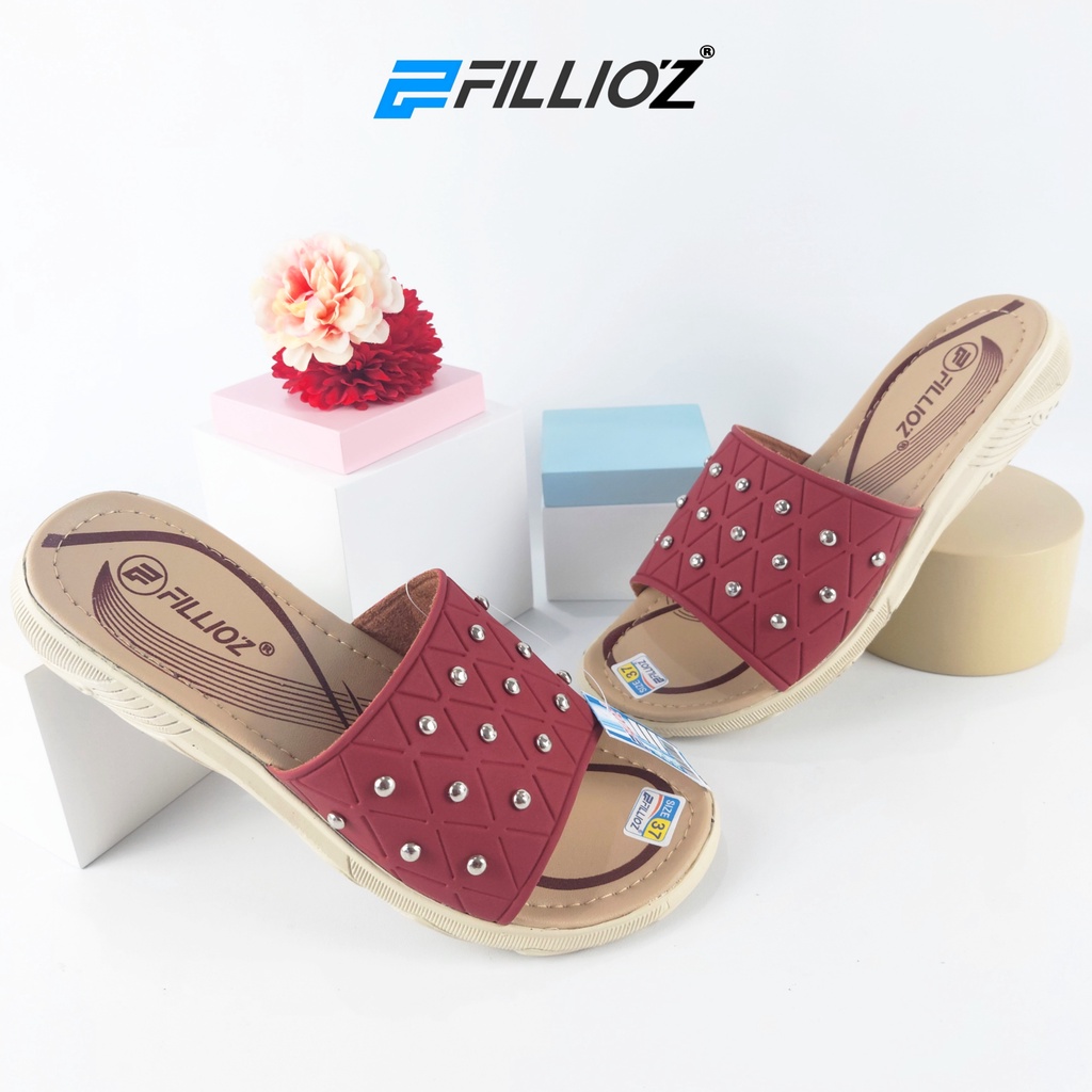 Sandal Wanita Slop Permata Fillioz Cocok Segala Usia FT25 Original