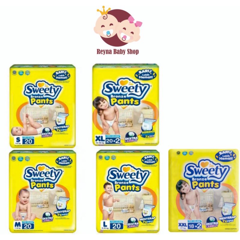 Pampers Sweety Bronze Pants S 20 / M 20 / L 20 / XL 20 / XXL 18