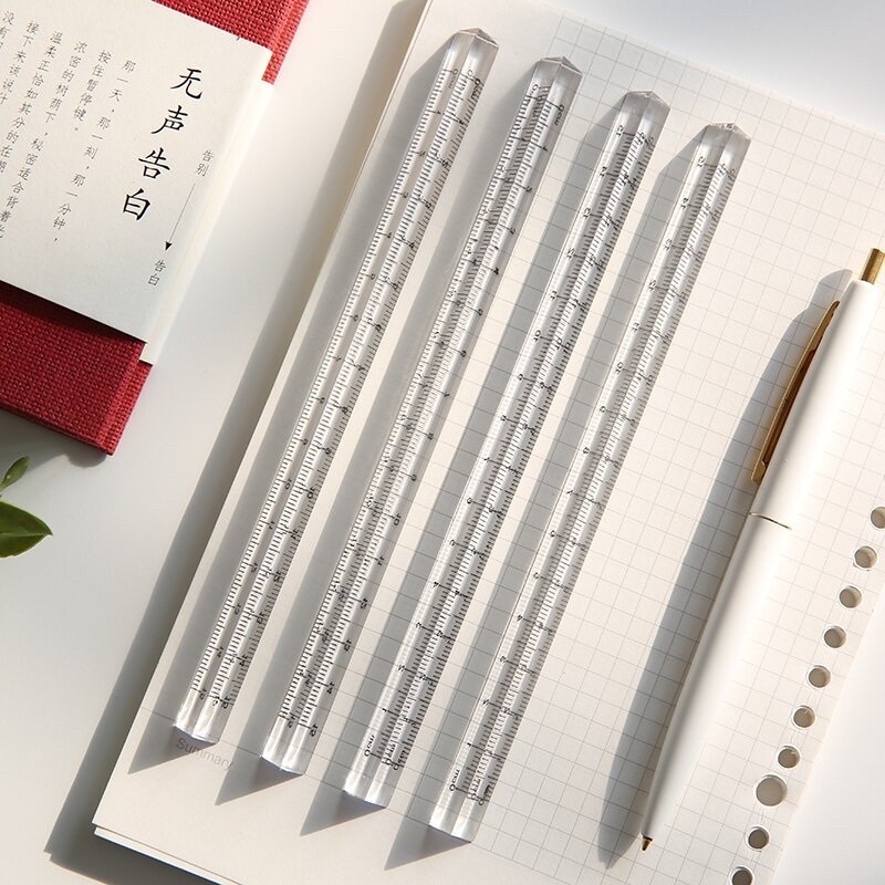 

[HARUMI] 15cm TRIANGLE TRANSPARENT RULER Aesthetic Penggaris Kristal Segitiga Stationery Alat Tulis Kantor Alat Tulis Sekolah